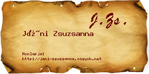 Jáni Zsuzsanna névjegykártya