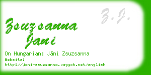 zsuzsanna jani business card